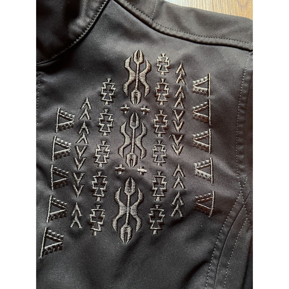 Ariat Jacket Womens Small Brown SoftShell Western Embroidered Aztec Zip Rodeo‎ - Picture 7 of 12